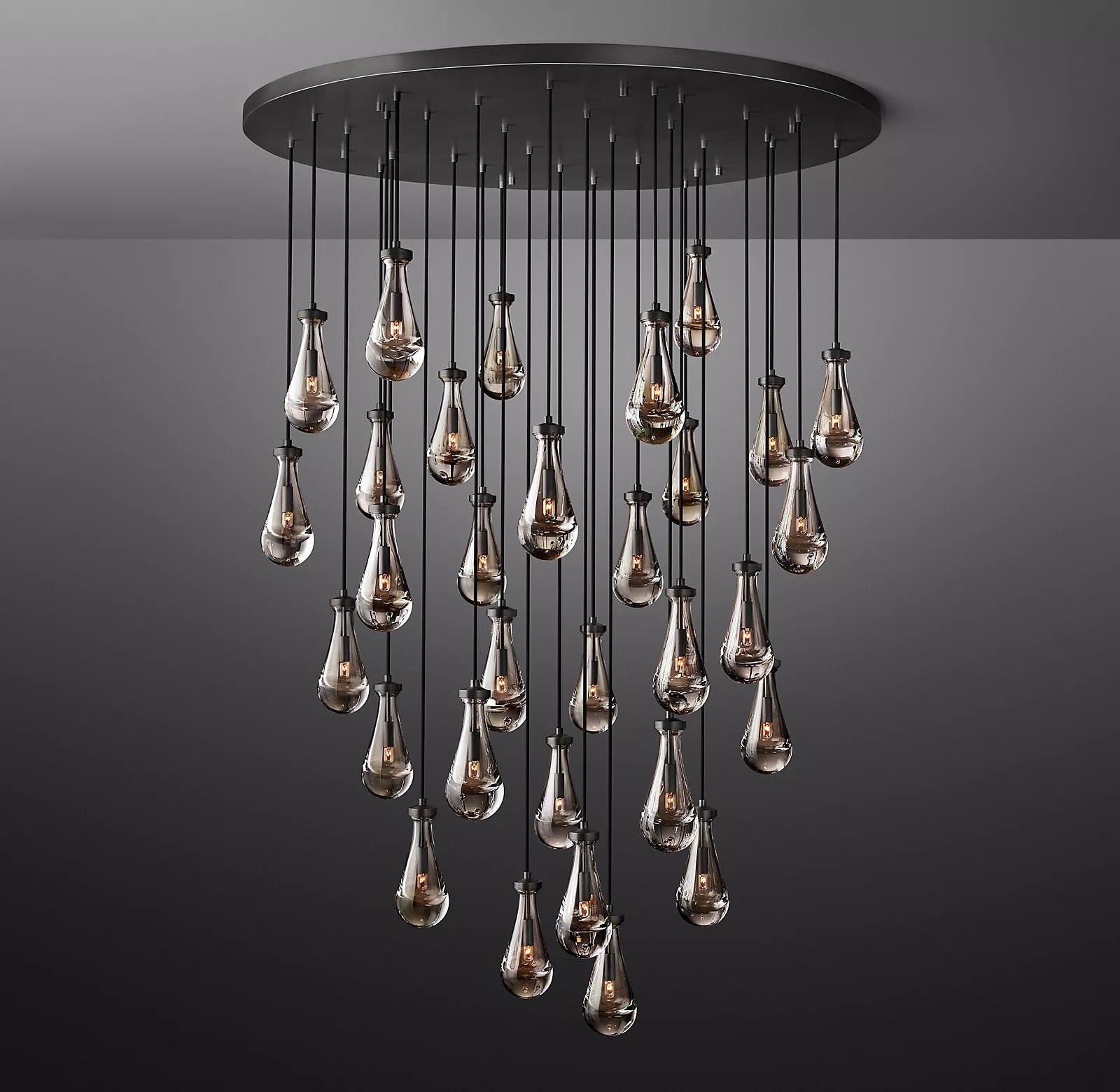 Customize-Raindrop Round Chandelier D 72"