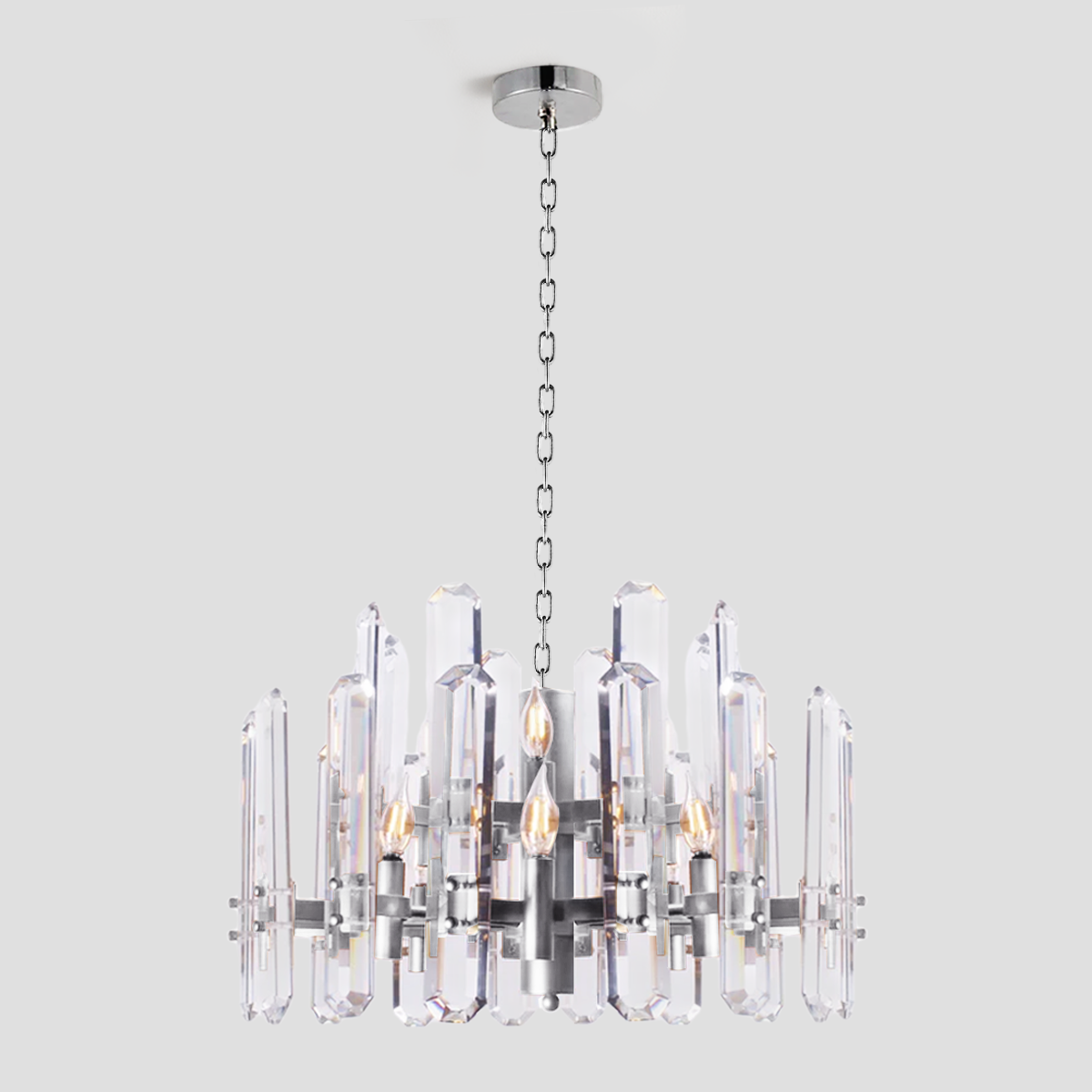 Ruby Crystal Glacier Shards Chandelier