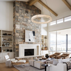 Theseus Alabaster Round Chandelier 19'' 27'' 36'' 60''D