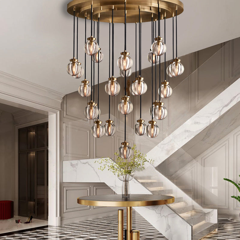 Pearl Round Chandelier D 60"