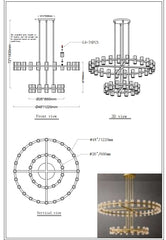 Arachona  2 Tierd Round Chandelier 48"