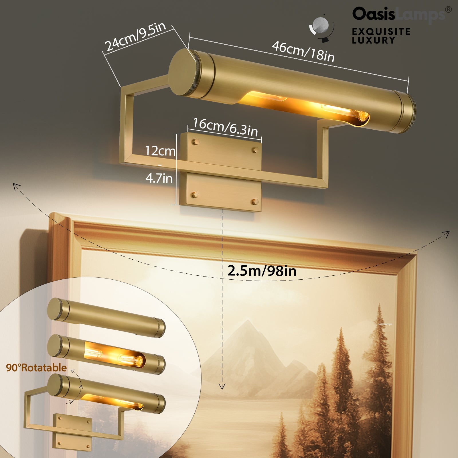Elegance Illuminate Picture Light 18"W