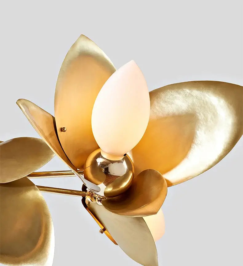 Gold Leaf Laurel Blossom Chandelier