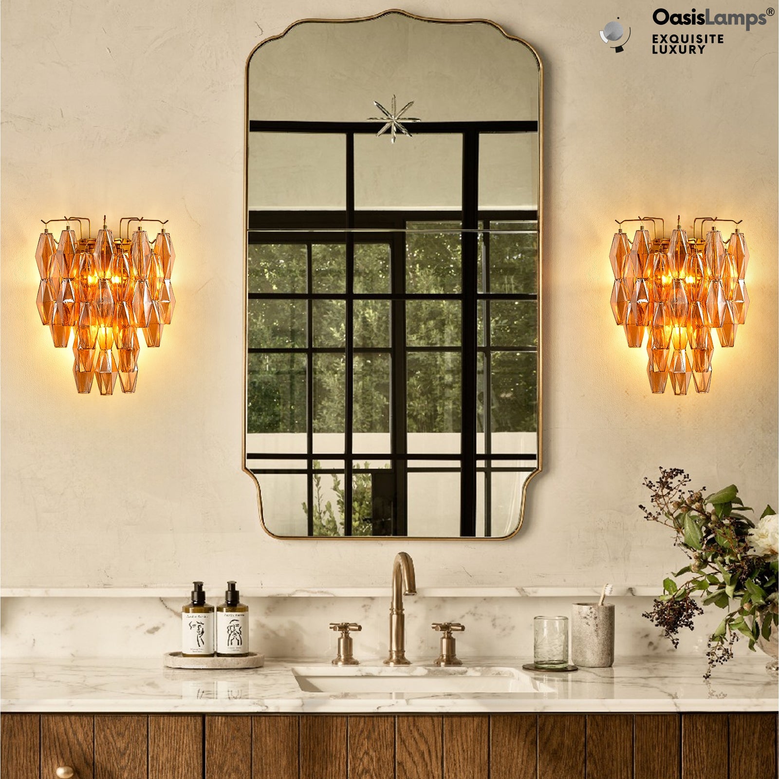 Celestial Drop Wall Sconce 19.6"H#color_brass