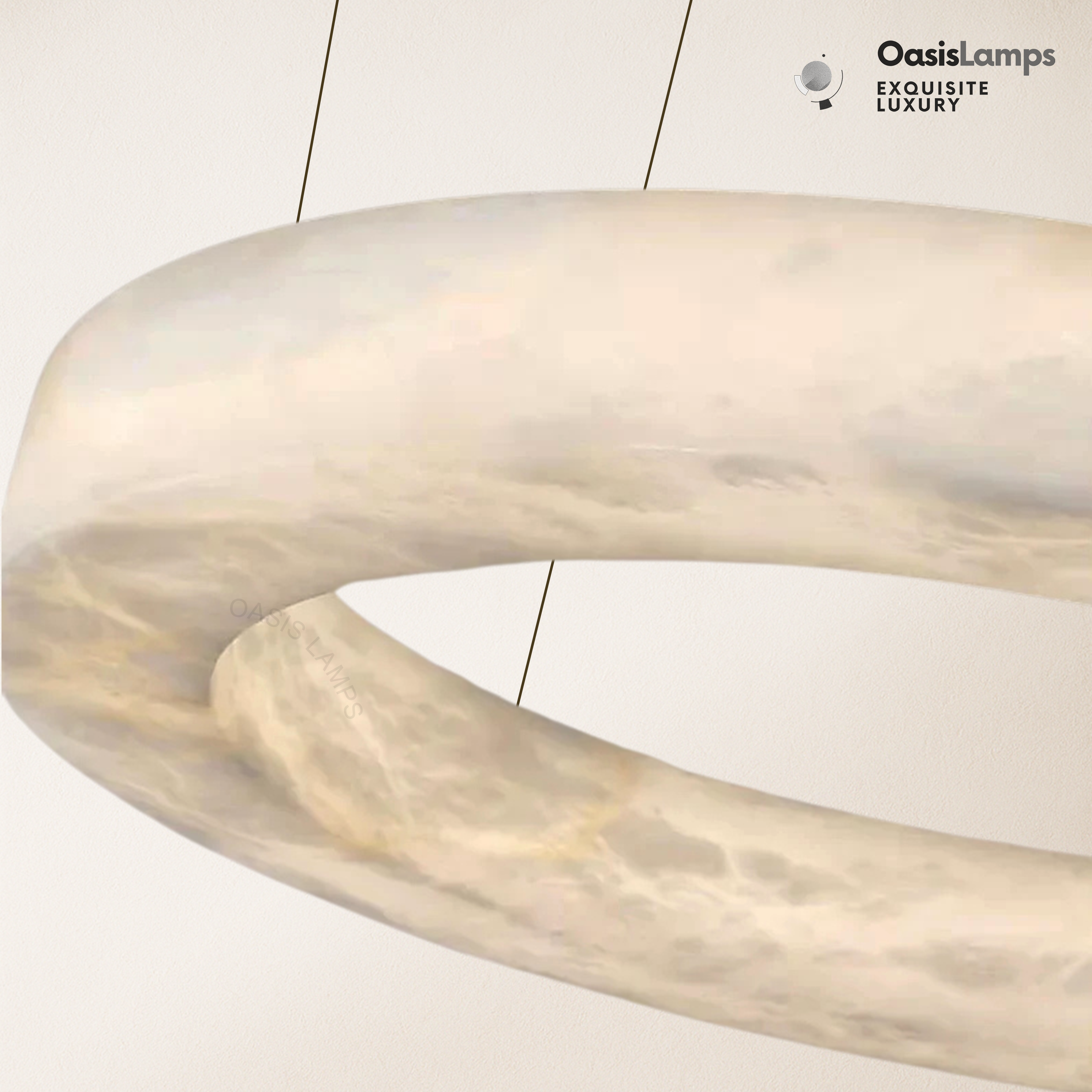 Marika Alabaster Ring Pendant Lamp