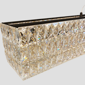 Mia Rectangular 3-Tier Crystal Chandelier