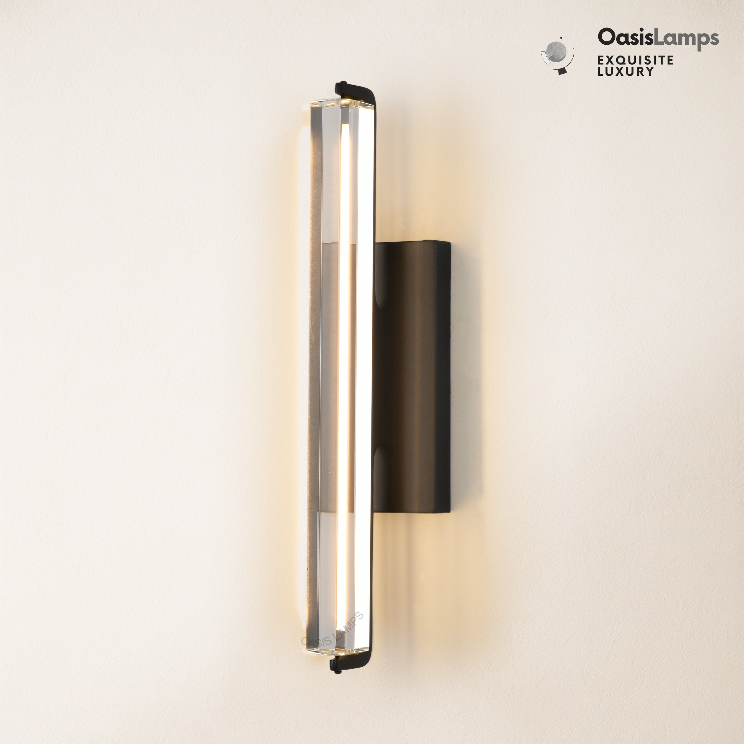 Clara Glow Crystal Wall Sconce 19"#color_black,style_single crystal