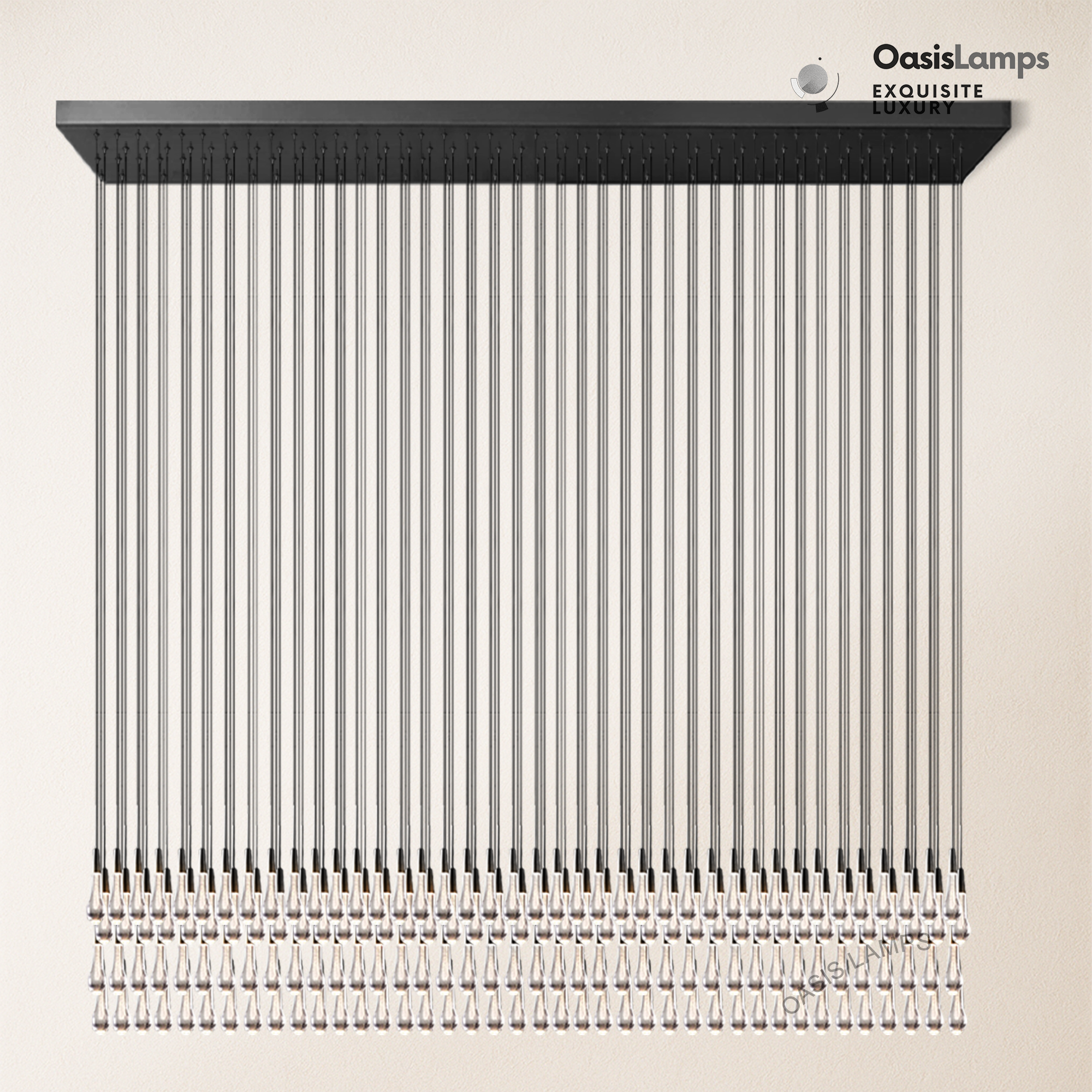 Elara Solitaires Linear Crystal Chandelier 37'' 50'' 70'' 87" 120"W#color_bronze,size_120"-160lights