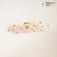 Moira Alabaster 12 Lights Surface Ceiling Light