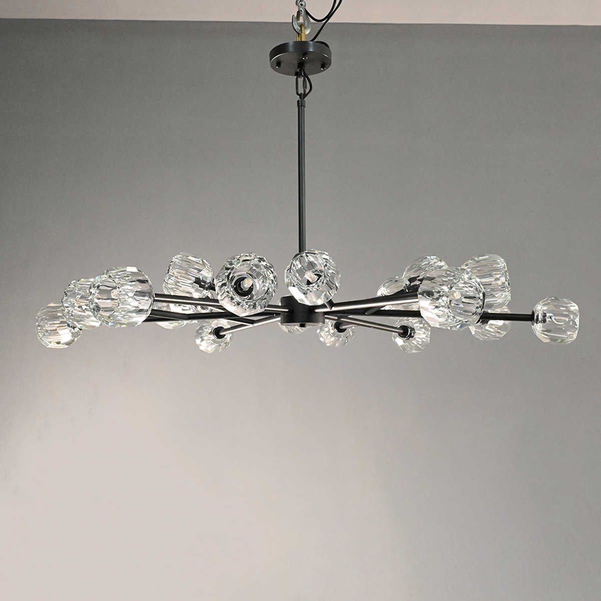 Belle Round Chandelier Clear and Smoke 24'' 36'' 48'' 60'' 72''