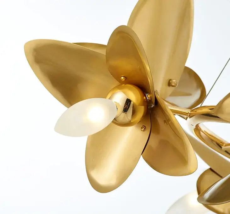 Gold Leaf Laurel Blossom Chandelier