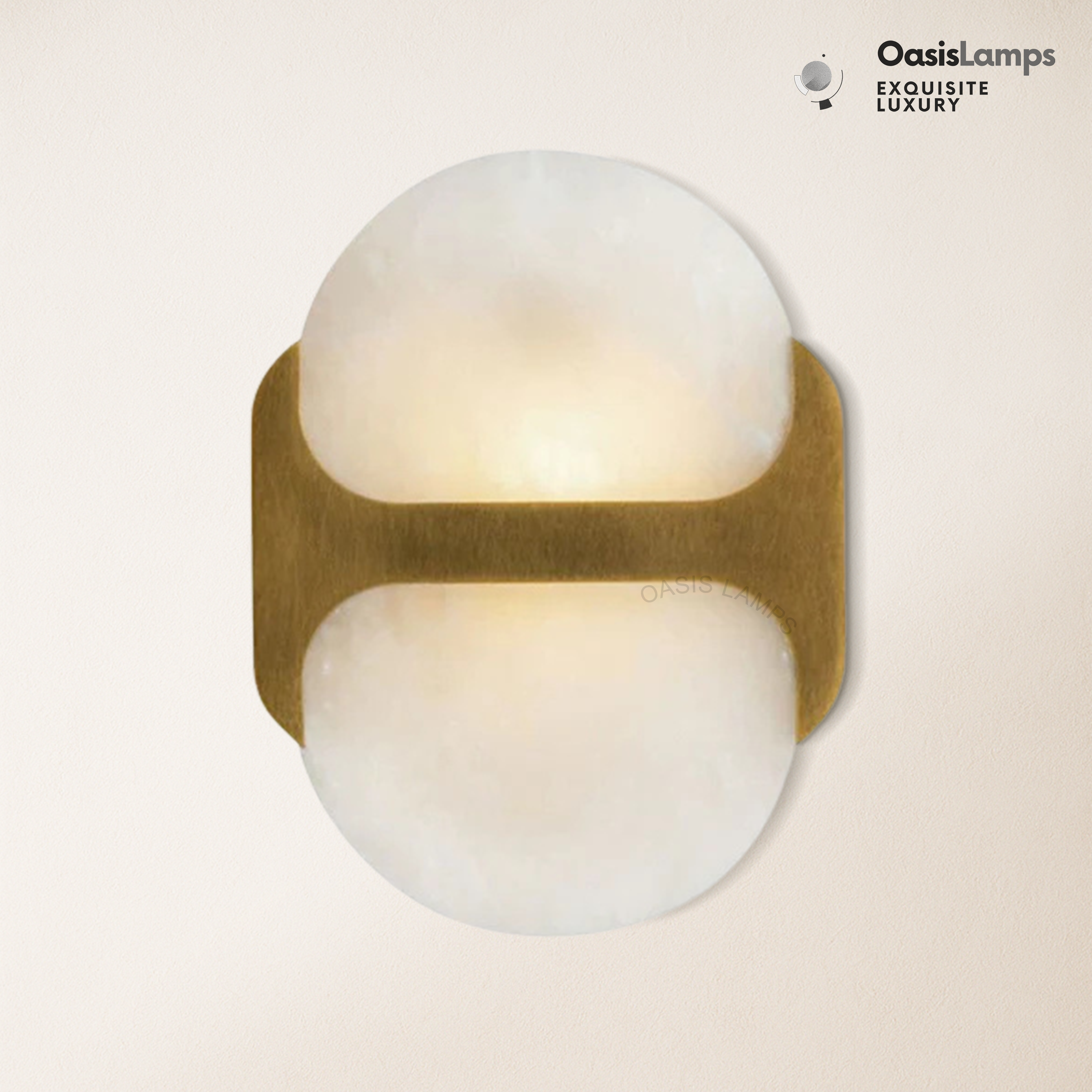 Odin Alabaster Small Wall Sconce 9"H#Color_Brass