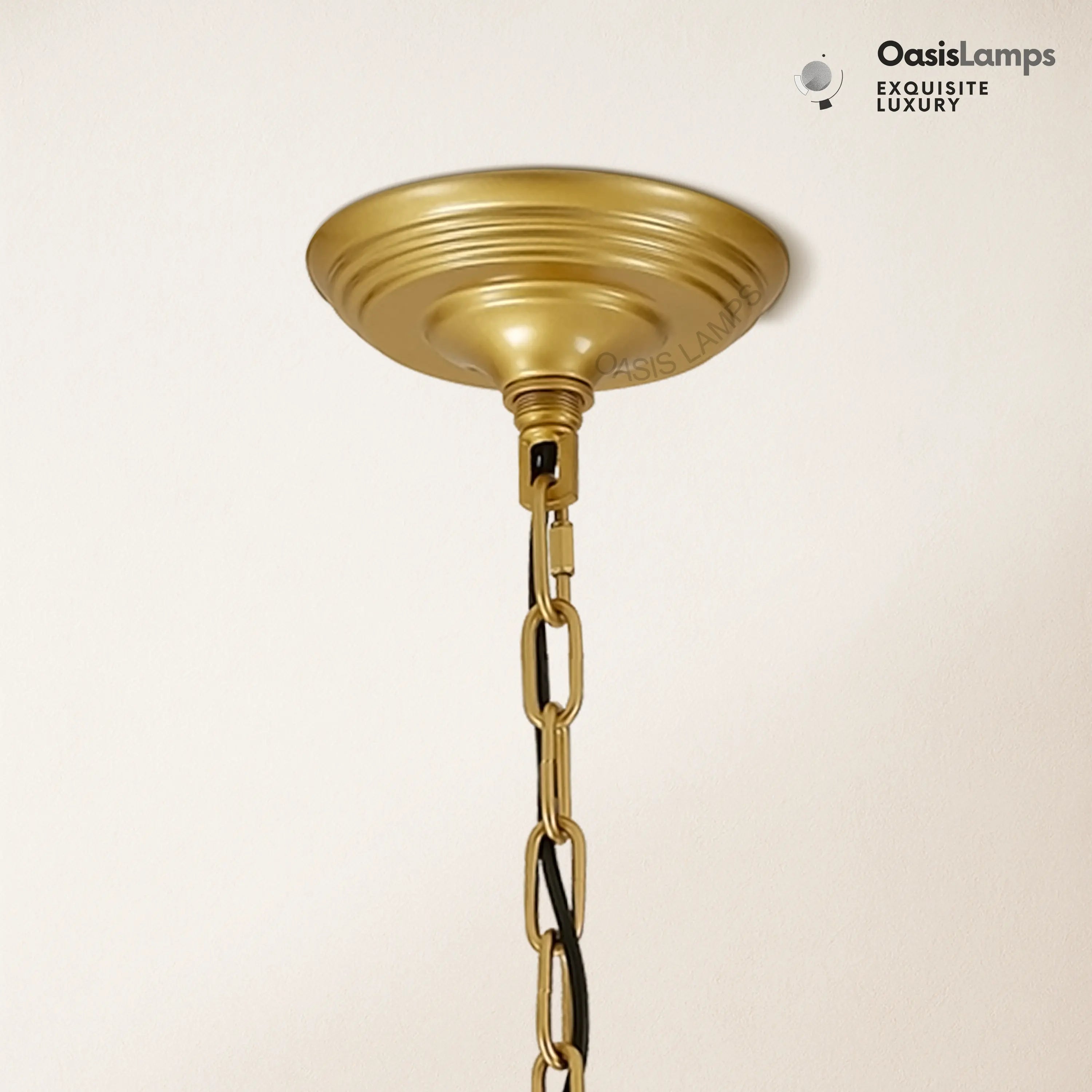 Wagon Wheel Candle Round Chandelier 64"#Color_Brass