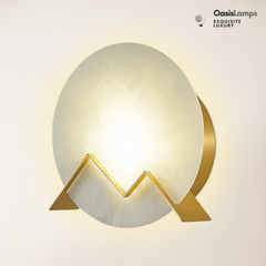 M Letter Alabaster Dish Wall Sconce