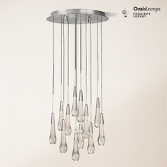 Elara Solitaires Round Crystal Chandelier 17'' 24'' 36'' 40'' 58''D#color_nickel,size_17"-12 lights