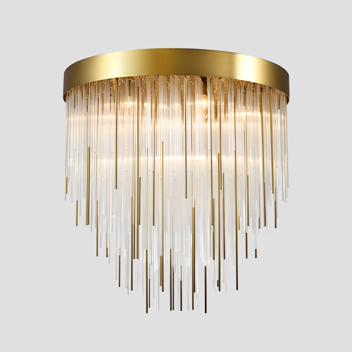 Waterfall 12 Light 30 inch Aged Brass Chandelier Ceiling Light