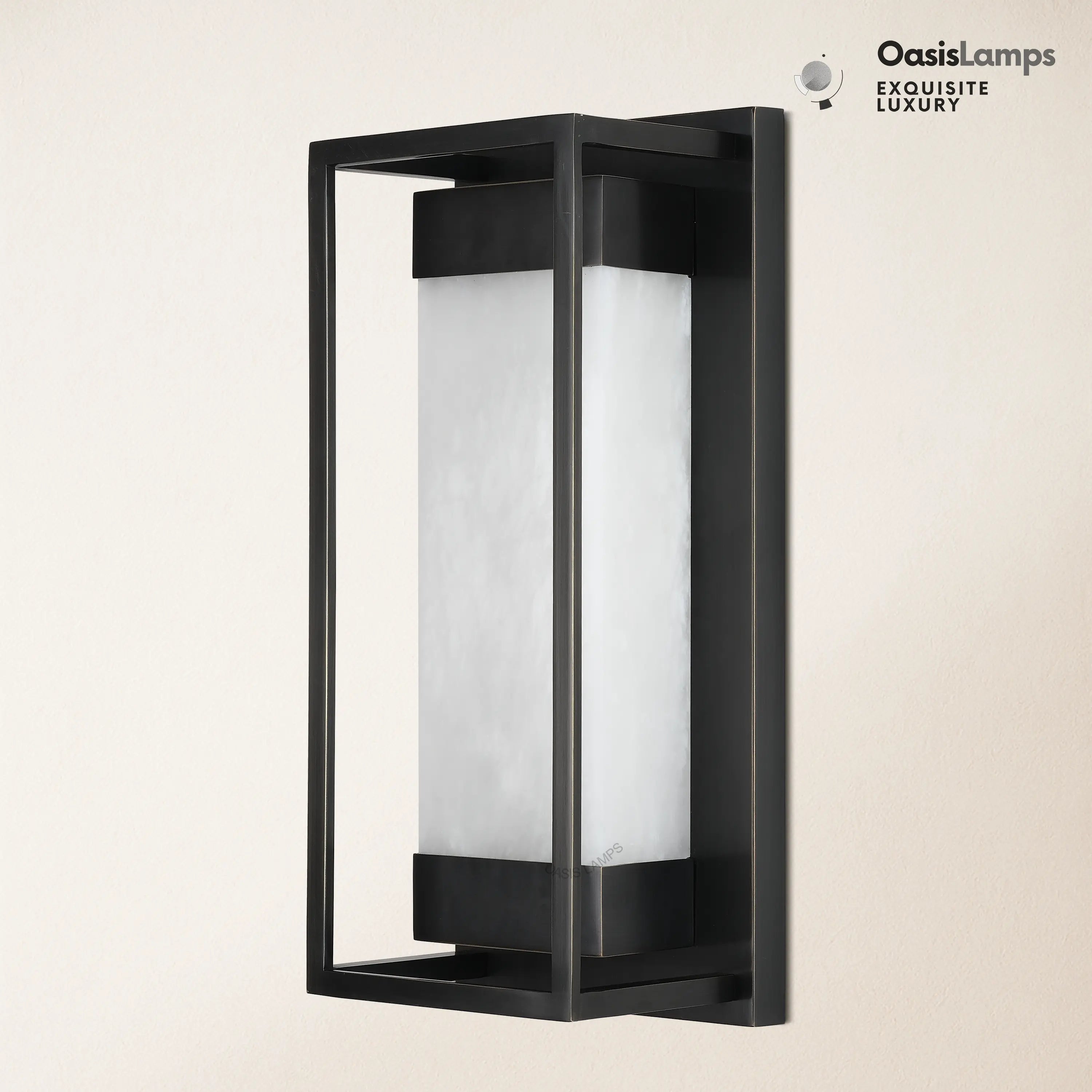 Bravura Alabaster Wall Sconce 15.7"H#color_black