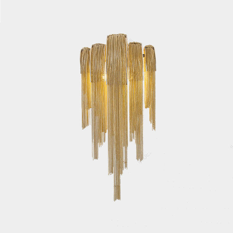 Modern Chain Tassel Wall Sconce 21.6"