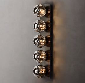 Belle Crystal Glass Grand Linear Wall Sconce Clear