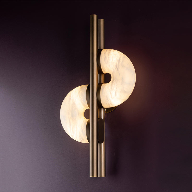 Elegant C-Shaped Alabaster Wall Light, Illuminating Beauty and Style Alabaster Global Wall Light, Bedroom Wall Light