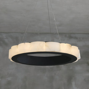 Moden Marble Round Chandelier Black