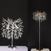 Flavia Clear Crystal Table Lamp For Bedroom