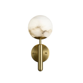 Opulent Alabaster Global Wall Light, Bedroom Wall Light