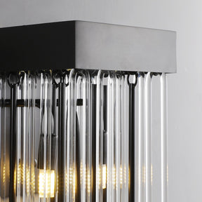 Cascade Crystal And Metal Rods Wall Sconce