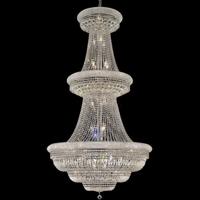 Traditional 42X76 Inch 56 Lights French Basket K9 Crystal Chandelier Lighting