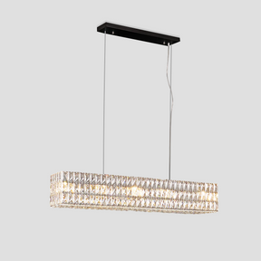 Mia Rectangular 3-Tier Crystal Chandelier