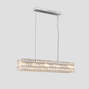 Mia Rectangular 3-Tier Crystal Chandelier