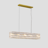 Mia Rectangular 3-Tier Crystal Chandelier