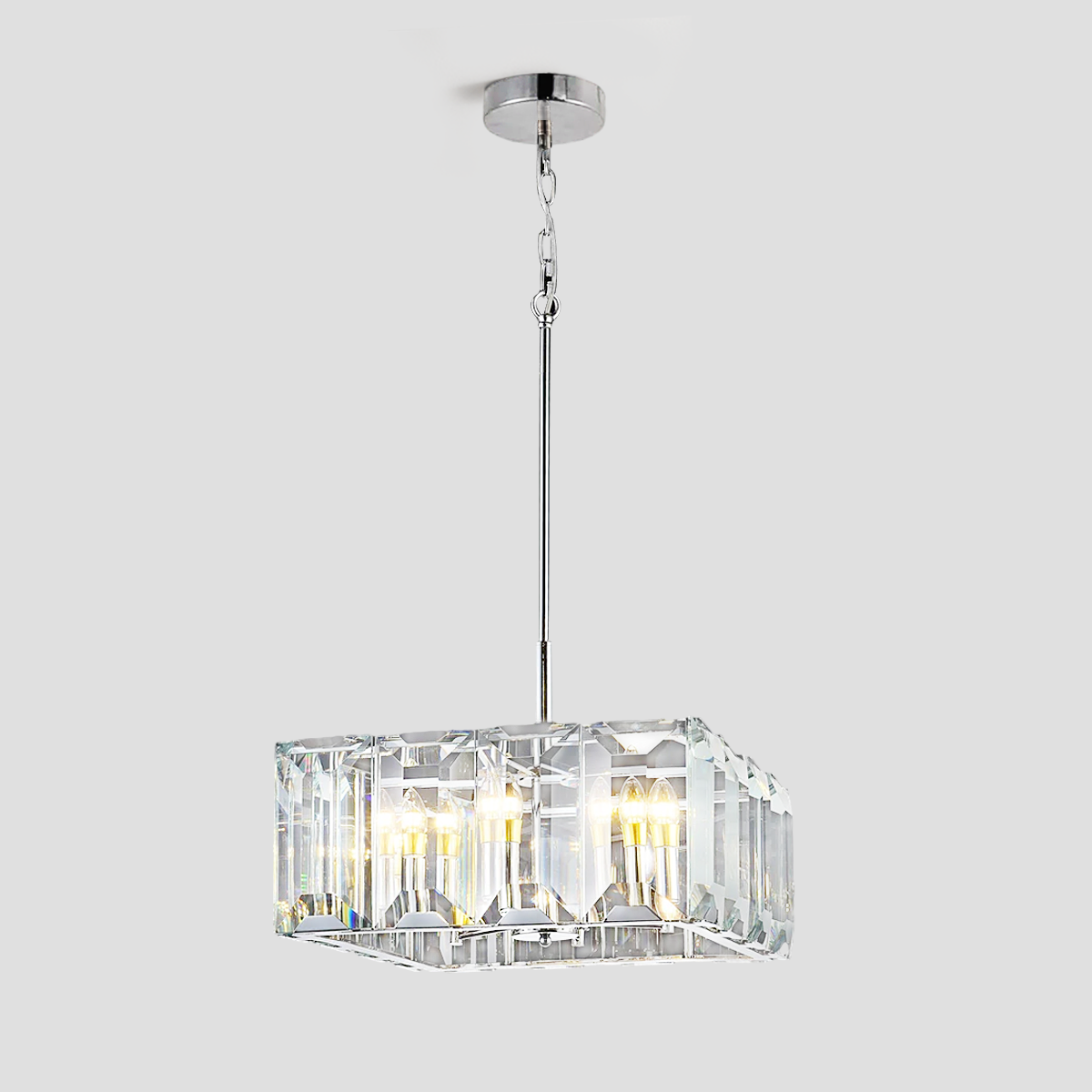 Tundra Square Crystal 24" Chandelier