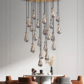 Raindrop Round Chandelier  47"