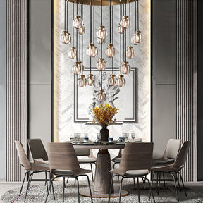 Pearl Round Chandelier D 60"