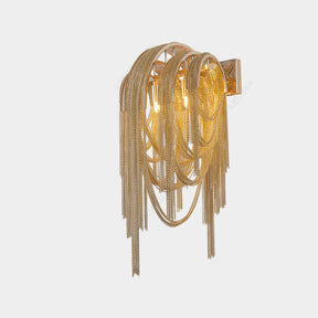 Modern Chain Tassel Wall Sconce 21.6"