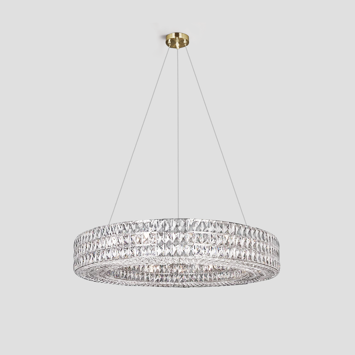 Mia Round Halo Crystal Ring Chandelier