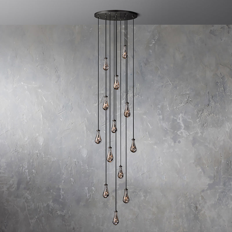 Customize-Raindrop Round Chandelier 24''-11 lights