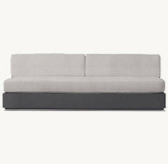 Marbella Aluminum Three-Seat Armless Sofa