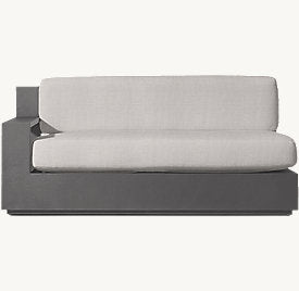 Marbella Aluminum 2 Seat Left Sofa