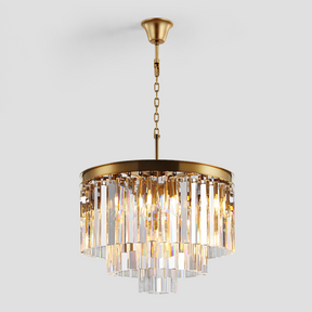 Odeon Crystal Fringe Round Chandelier Collection