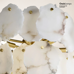 Moira Luxury Alabaster Brass Chandelier