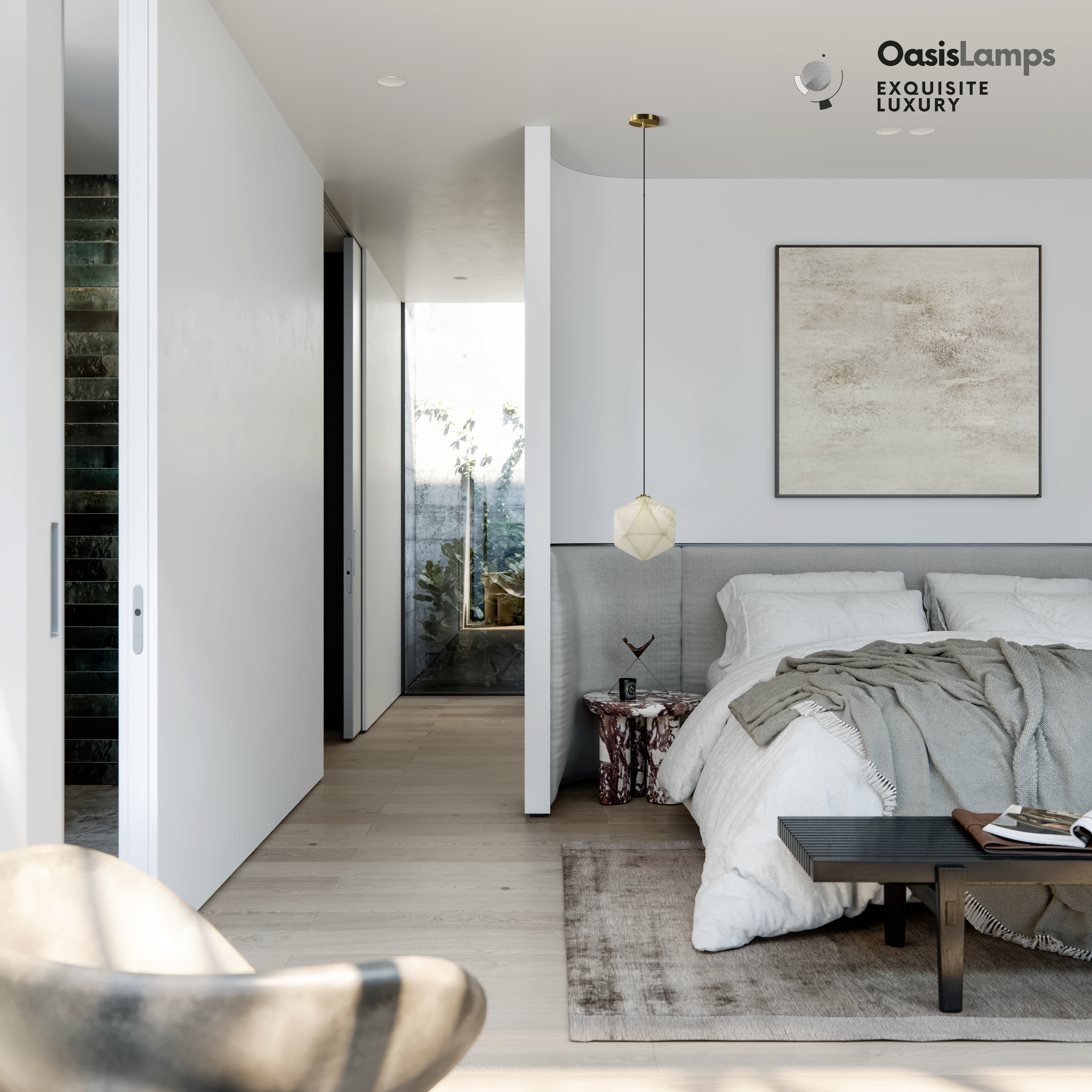 Bloom Alabaster Ember Pendant