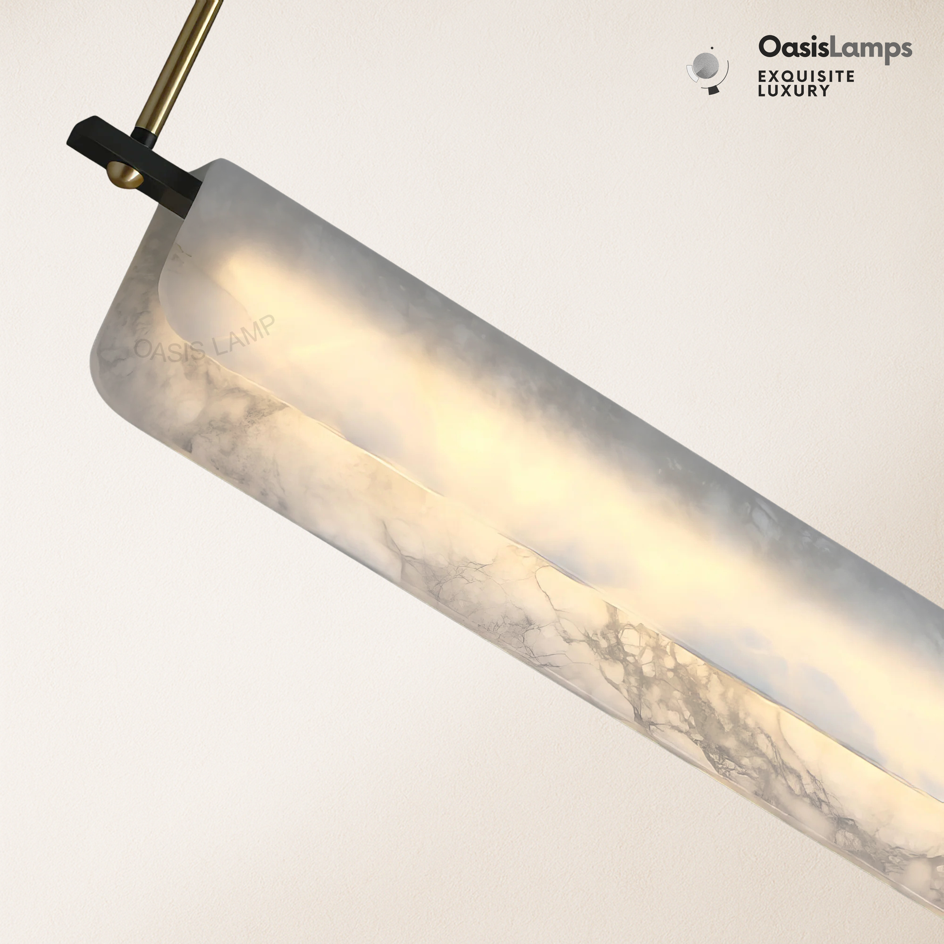 Deli Alabaster Linear Art Chandelier Light