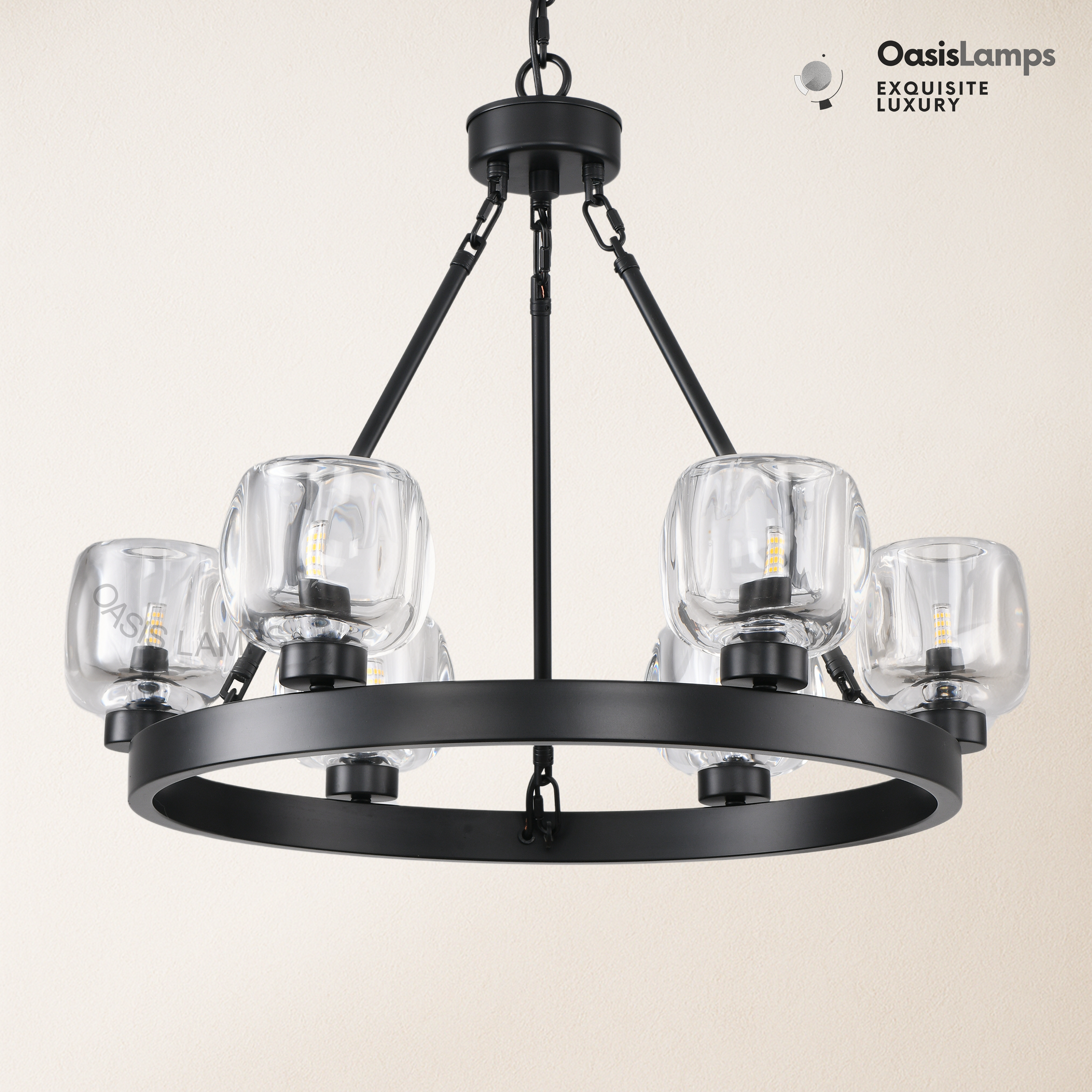 Vellum Round Chandelier 24" 36" 48" 59"D#size_24"-round,color_black