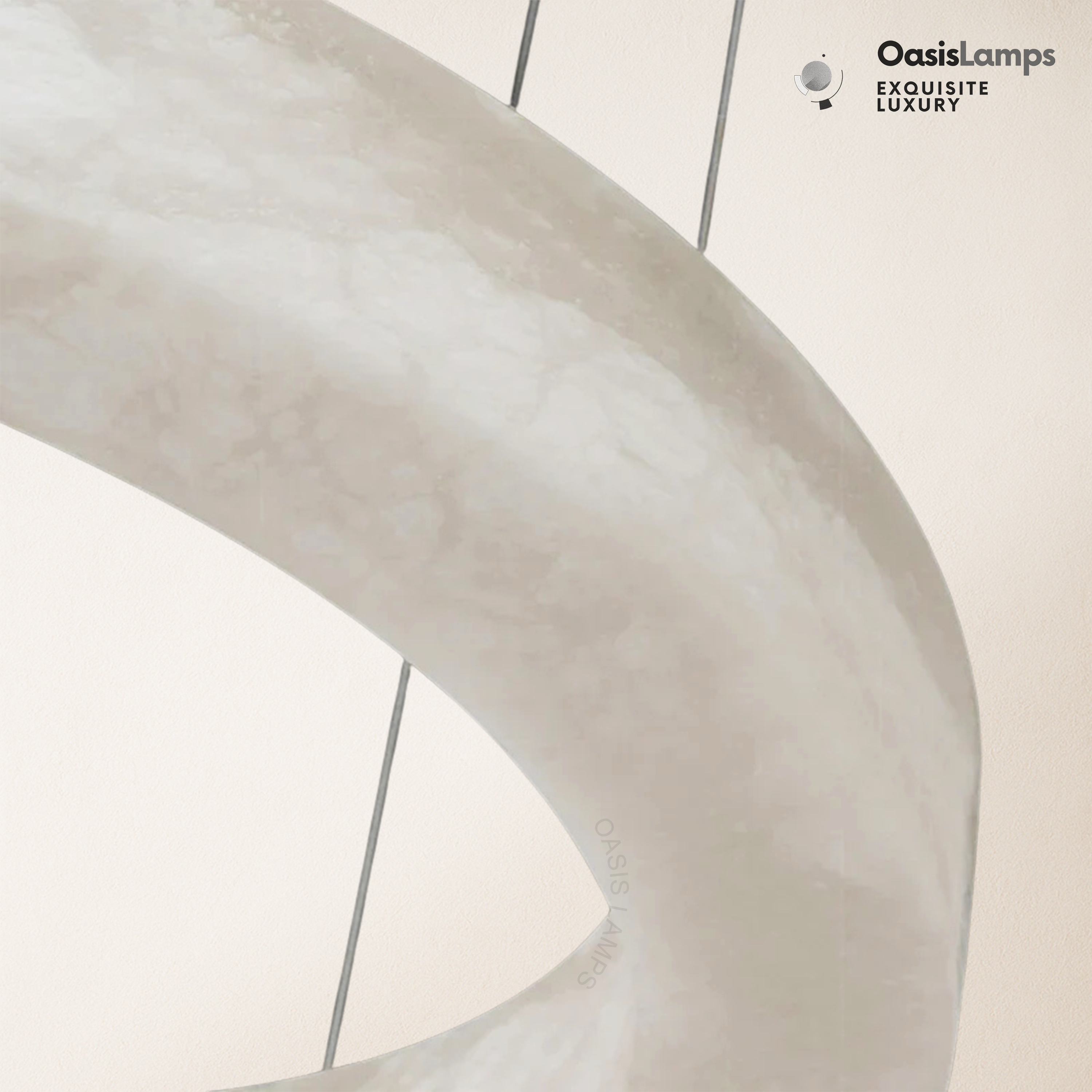 Marika Alabaster Ring Pendant Lamp