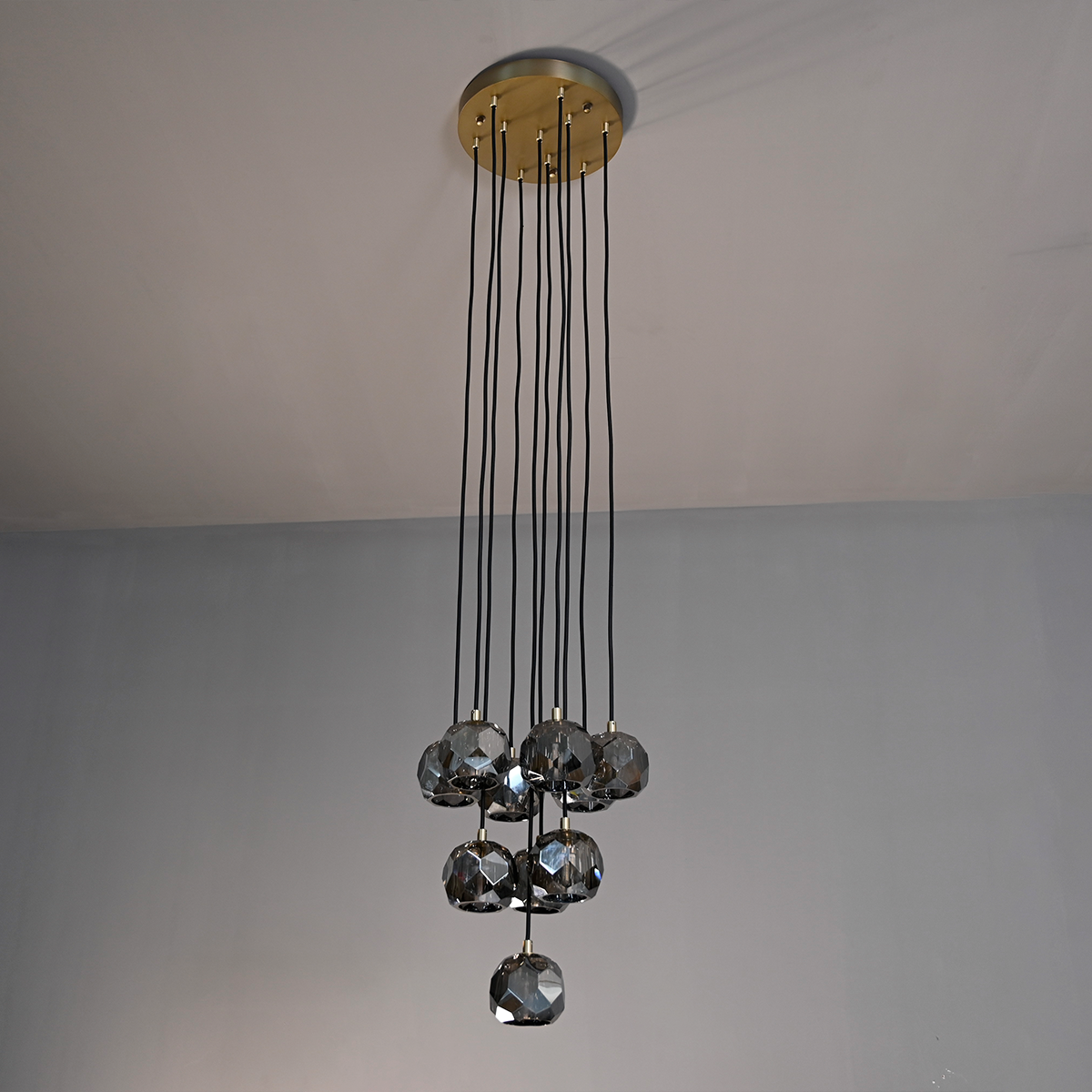 Belle Round Cluster Chandelier Clear / Smoky 14" 19" 24" 30" 40"