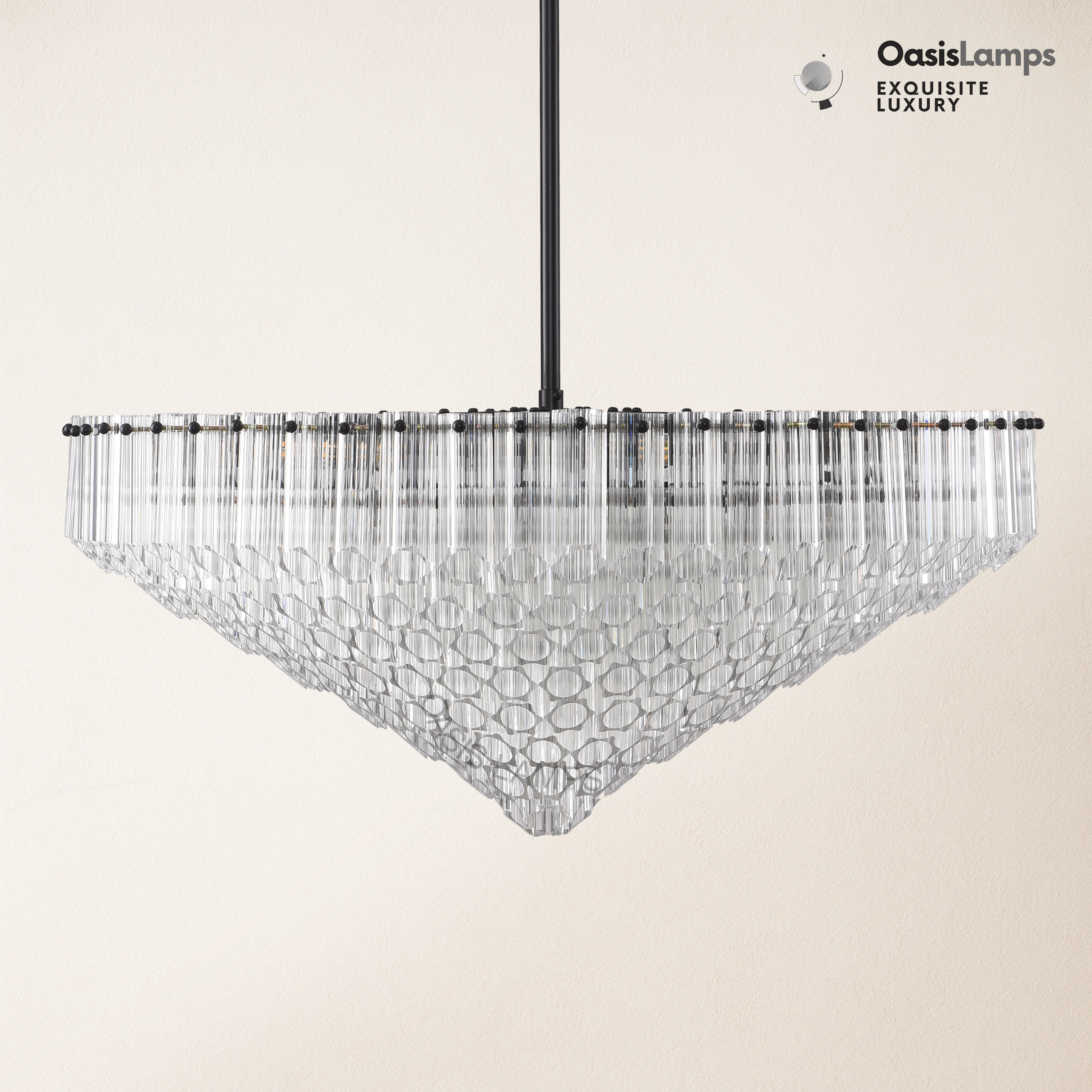 Ethereal Radiance Clear Amber Round Crystal Chandelier 14" 30"D#glass color_clear,size_30in