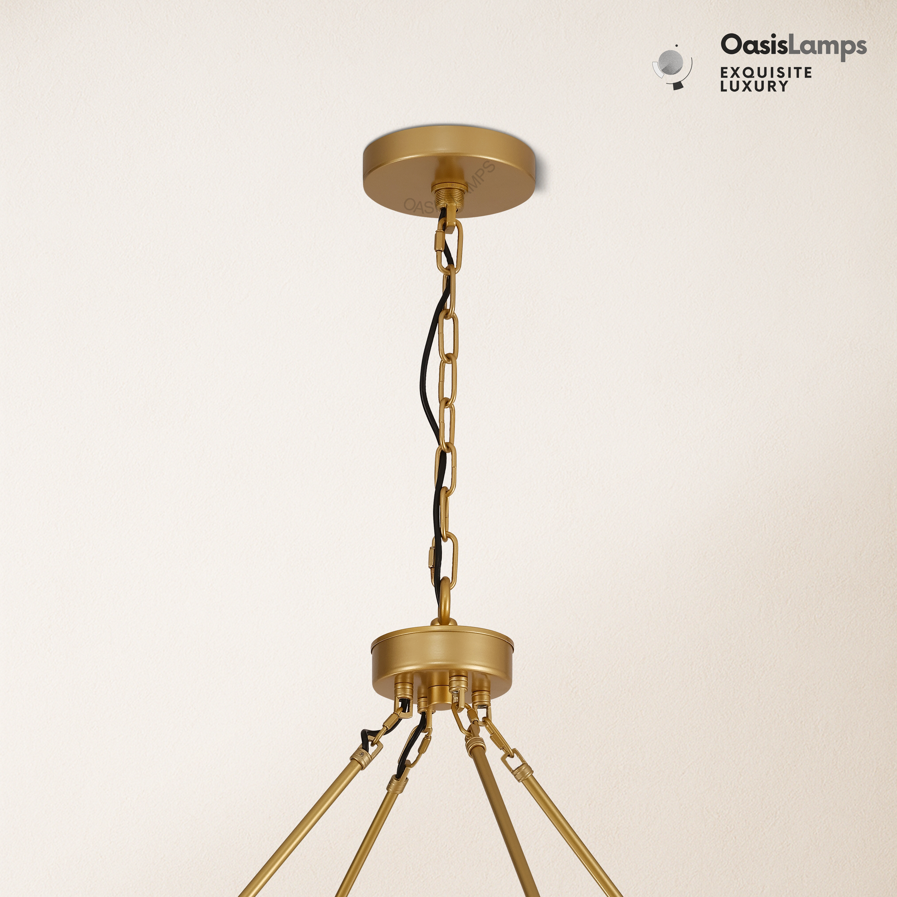 Cylora 2-Tier Glass Tube Round Chandelier 48" 60"D#finish_brass