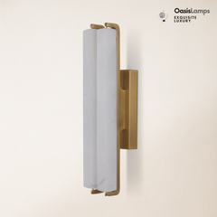 Clara Glow Alabaster Wall Sconce 19"#color_brass,style_double